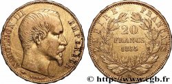 20 francs or Napoléon III, tête nue 1855 Paris F.531/4