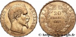 20 francs or Napoléon III, tête nue 1857 Paris F.531/12