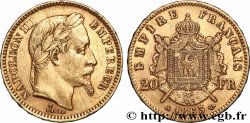 20 francs or Napoléon III, tête laurée 1863 Paris F.532/6
