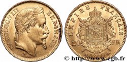 20 francs or Napoléon III, tête laurée 1866 Strasbourg F.532/14