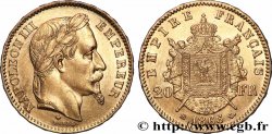 20 francs or Napoléon III, tête laurée 1866 Strasbourg F.532/14
