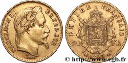 20 francs or Napoléon III, tête laurée, Grand BB 1867 Strasbourg F.532/17