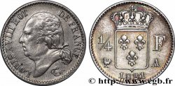 1/4 franc Louis XVIII 1821 Paris F.163/20