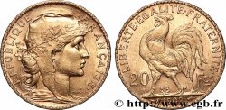 20 francs or Coq, Dieu protège la France 1902 Paris F.534/7