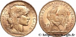 20 francs or Coq, Dieu protège la France 1904 Paris F.534/9