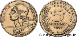 5 centimes Marianne, BU (Brillant Universel), frappe médaille 1991 Pessac F.125/28