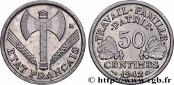 50 centimes Francisque, lourde, premiers exemplaires avec les CROIX 1942 Paris F.195/2