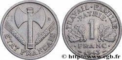 1 franc Francisque, lourde 1943 Paris F.222/4