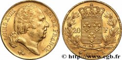 20 francs or Louis XVIII, tête nue 1816 Paris F.519/1