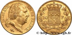 20 francs or Louis XVIII, tête nue 1818 Paris F.519/10