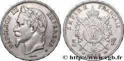 5 francs Napoléon III, tête laurée 1869 Paris F.331/14