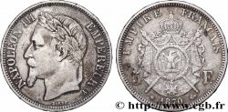 5 francs Napoléon III, tête laurée 1870 Paris F.331/16