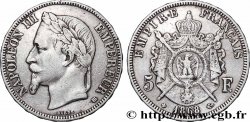 5 francs Napoléon III, tête laurée 1868 Strasbourg F.331/13 TB 