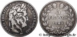 5 francs IIIe type Domard 1845 Lille F.325/9