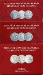 Les trois Séries Brillant Universel 5 francs “2000 ans de Monnaies Françaises” 2000  F.5200/29, 30, 31