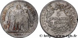 5 francs Union et Force, Union serré, avec glands intérieurs et gland extérieur 1801 Bayonne F.288/161