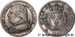 5 francs Louis XVIII, buste habillé 1814 Rouen F.308/2