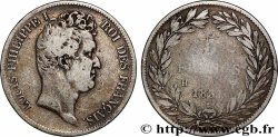 5 francs type Tiolier avec le I, tranche en creux 1831 La Rochelle F.315/18