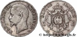 5 francs Napoléon III, tête nue 1855 Strasbourg F.330/4