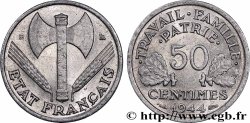 50 centimes Francisque, légère 1944 Beaumont-Le-Roger F.196/5