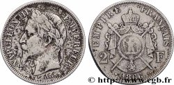 2 francs Napoléon III, tête laurée  1866 Strasbourg F.263/3