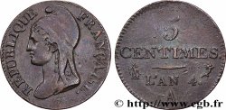 5 centimes Dupré, petit module 1796 Paris F.113/1