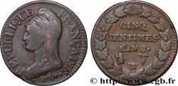 Cinq centimes Dupré, grand module 1800 Lille F.115/134