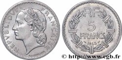 5 francs Lavrillier, aluminium, 9 ouvert 1945  F.339/3