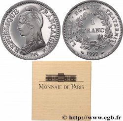 Belle Épreuve 1 franc République 1992 Paris F5.1001 3