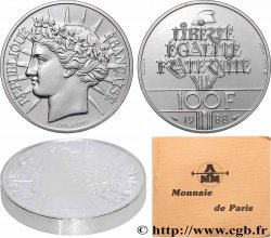 Piéfort Brillant Universel de 100 francs Fraternité 1988 Pessac F.456/2P