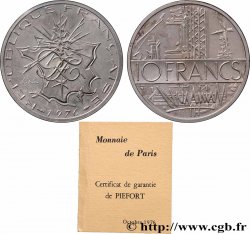 Piéfort argent de 10 francs Mathieu 1976 Pessac GEM.186 P2