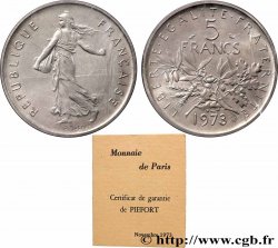 Piéfort argent de 5 francs Semeuse 1973 Pessac GEM.154 P2
