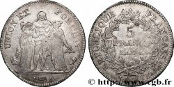 5 francs Union et Force, Union serré, avec glands intérieurs et gland extérieur 1796 Paris F.288/2 VF 
