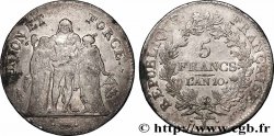 5 francs Union et Force, Union serré, avec glands intérieurs et gland extérieur 1802 Bayonne F.288/180 XF 