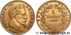 5 francs or Napoléon III, tête laurée 1862 Strasbourg F.502/2