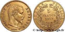 5 francs or Napoléon III, tête nue, grand module 1859 Paris F.501/7