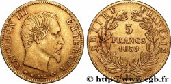 5 francs or Napoléon III, tête nue, grand module 1859 Strasbourg F.501/8