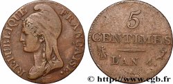 5 centimes Dupré, petit module 1796 Paris F.113/1