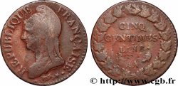 Cinq centimes Dupré, grand module 1800 Metz F.115/102