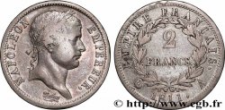 2 francs Napoléon Ier tête laurée, Empire français 1811 Paris F.255/24