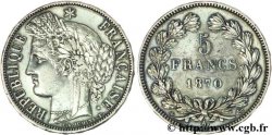 5 francs Cérès, sans légende 1870  Paris F.332/1