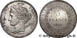 Concours de 5 francs, essai en étain par Domard, troisième revers 1848 Paris VG.3071 var. VZ 