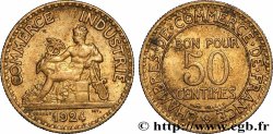 50 centimes Chambres de Commerce 1924 Paris F.191/6