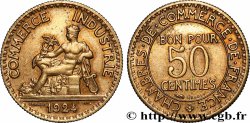 50 centimes Chambres de Commerce 1924 Paris F.191/6