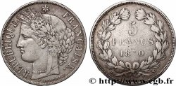 5 francs Cérès, sans légende 1870 Bordeaux F.332/6