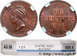 Un centime Dupré, IIe République 1850 Paris F.101/5