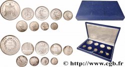 Coffret de 9 piéforts argent : 50, 10, 5, 1 et 1/2 franc et 20, 10, 5 et 1 centime 1976 Pessac GEM.292 CPA8