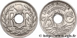 25 centimes Lindauer, Cmes souligné, Fauté Coins Tournés -4 min/-24° 1914  F.170/2 var.