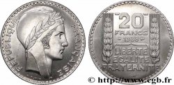 Préparation de la 20 francs, type Turin, essai en aluminium, tranche striée 1938 Paris GEM.200  6