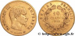 10 francs or Napoléon III, tête nue, grand module 1855 Paris F.506/1